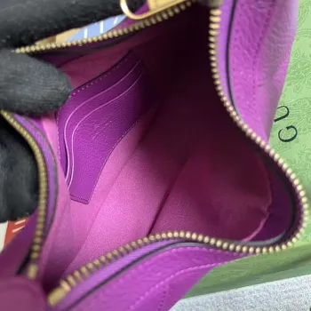 Gucci 731817 Aphrodite Malá Kabelka přes Rameno Fialová