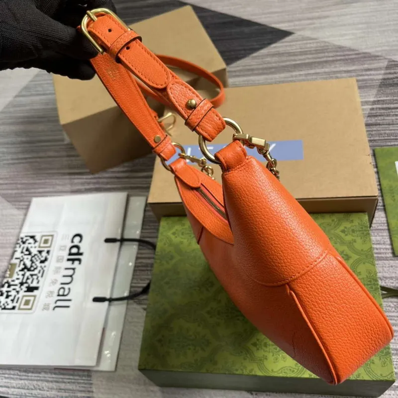 Gucci 731817 Aphrodite Malá Kabelka přes Rameno Oranžová