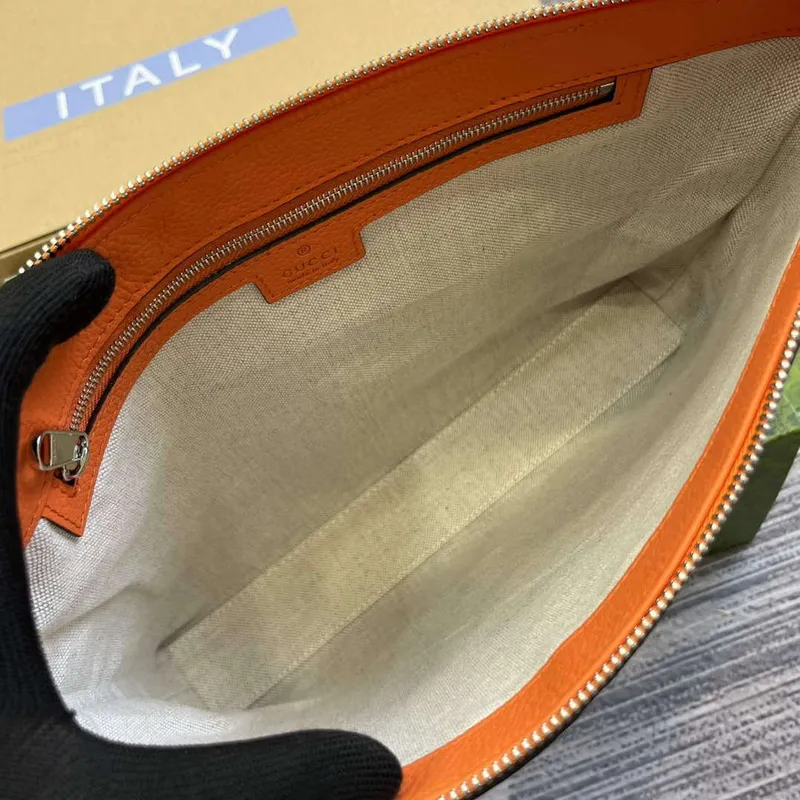 Gucci 696009 Jumbo GG Střední Messenger Taška Oranžová