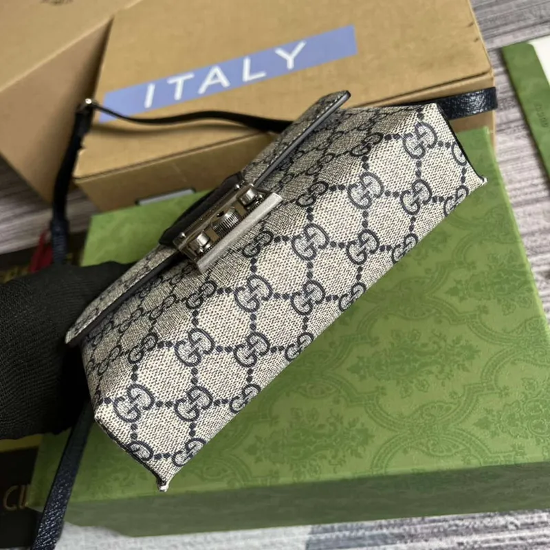 Gucci 652683 Mini Taška s Zámkem Černá