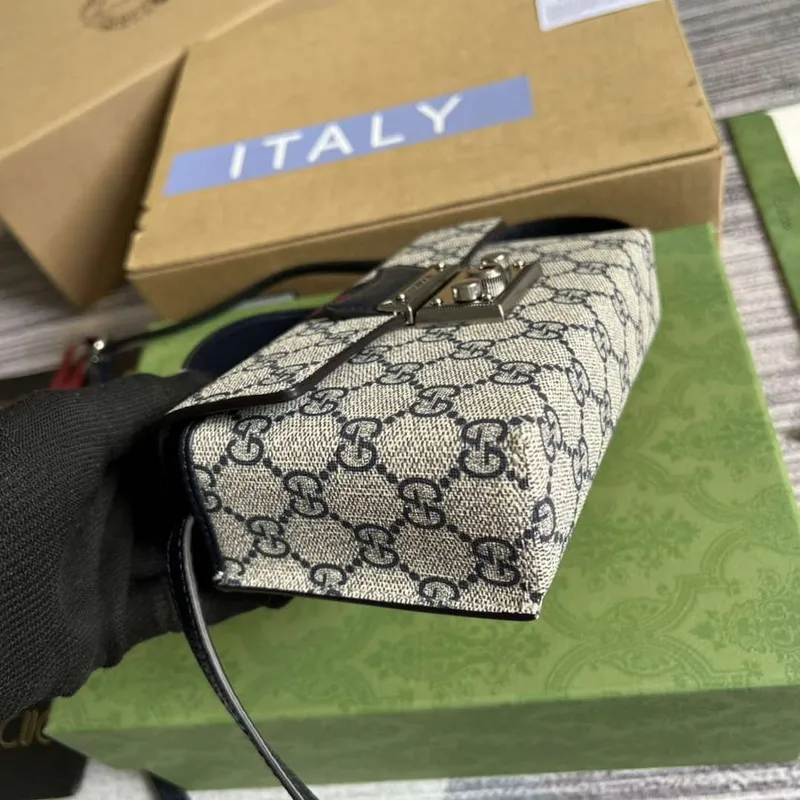 Gucci 652683 Mini Taška s Zámkem Černá
