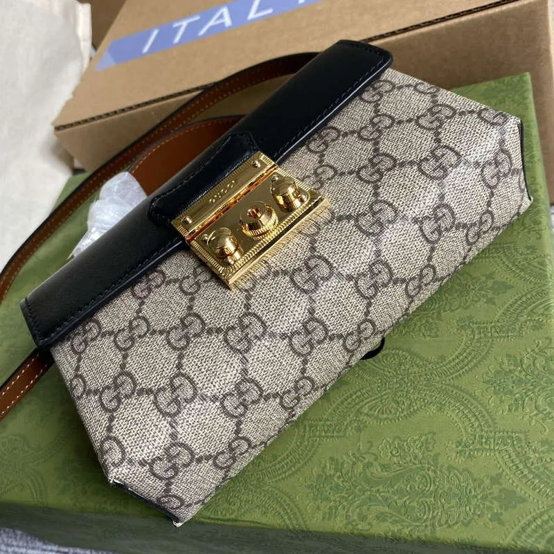 Gucci 652683 Padlock Mini Bag Černá a hnědá