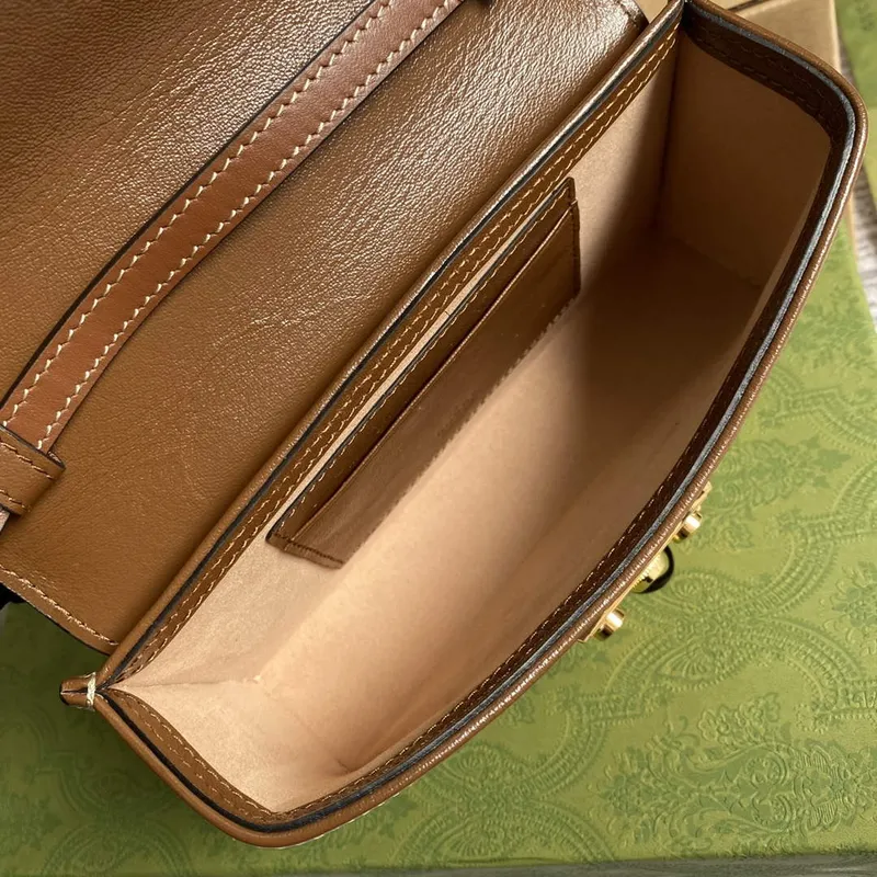 Gucci 652683 Padlock Mini Bag Černá a hnědá