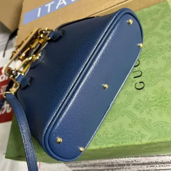 Gucci 715775 Gucci Diana Mini Tote Bag Královsky modrá kůže