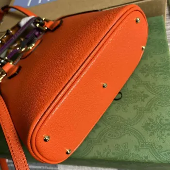 Gucci 715775 Gucci Diana Mini Tote Bag oranžová kůže