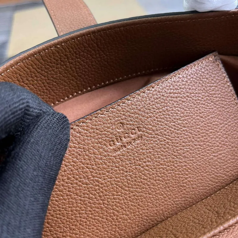 Gucci 727810 Jackie 1961 Malá taška z přírodní kůže hnědá