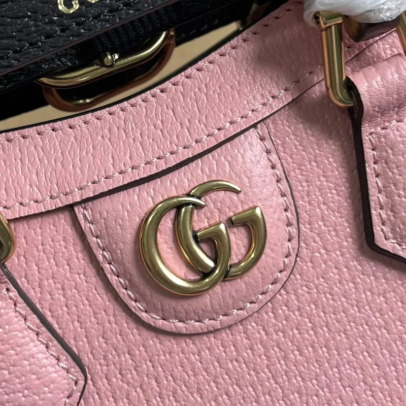 Gucci 739079 Diana Mini Tote Bag Růžová kůže