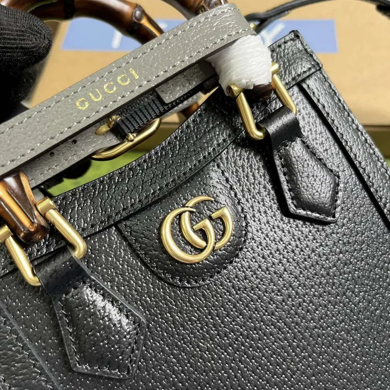 Gucci 739079 Diana Mini Tote Bag Černá Kůže