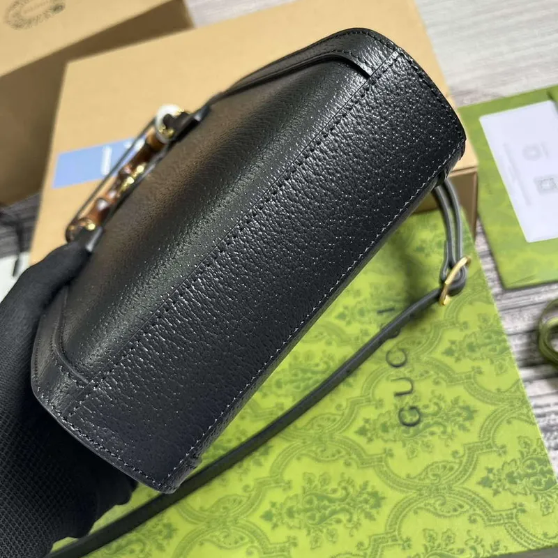Gucci 739079 Diana Mini Tote Bag Černá Kůže