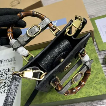Gucci 739079 Diana Mini Tote Bag Černá Kůže