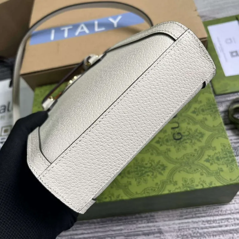 Gucci 739079 Diana Mini Tote Bag Bílá Kůže