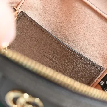 Gucci 699532 Ophidia GG mini taška s horním uchopem Béžová Hnědá