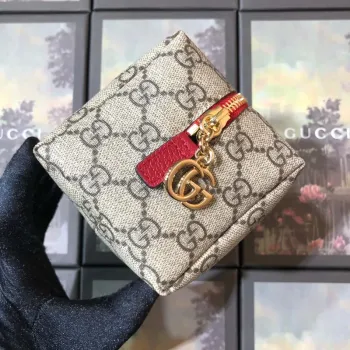 Gucci 611001 GG Ophidia GG kosmetická taška béžová & červená