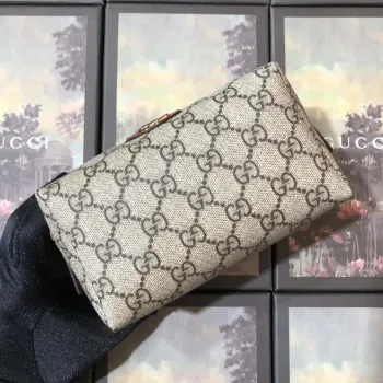 Gucci 611001 GG Ophidia GG kosmetická taška béžová & červená