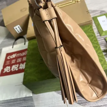 Gucci 746210 Gucci Deco Střední Taška přes Rameno Růžová béžová