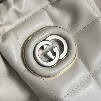 Gucci 746210 Gucci Deco Střední Taška přes Rameno Bílá