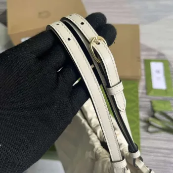 Gucci 746210 Gucci Deco Střední Taška přes Rameno Bílá