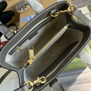 Gucci 728309 GG Matelassé Mini Top Handle Taška Šedá