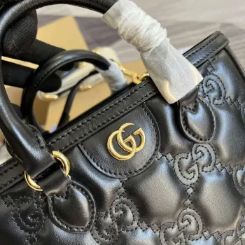 Gucci 728309 GG Matelassé Mini Top Handle Taška Černá