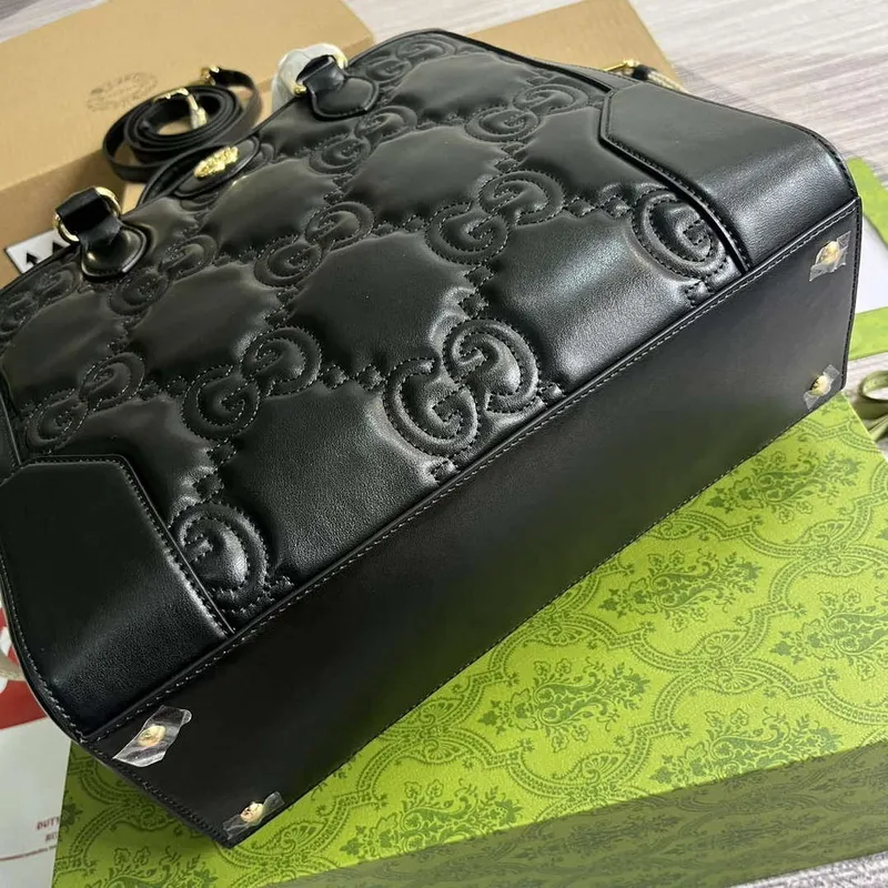 Gucci 728236 GG Matelassé Tote Černá