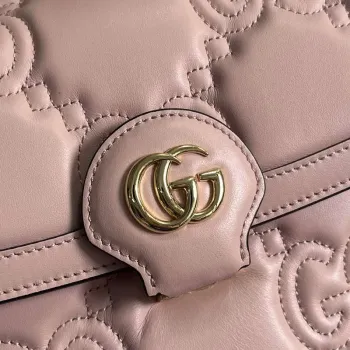 Gucci 736877 GG Matelassé Kabelka Růžová