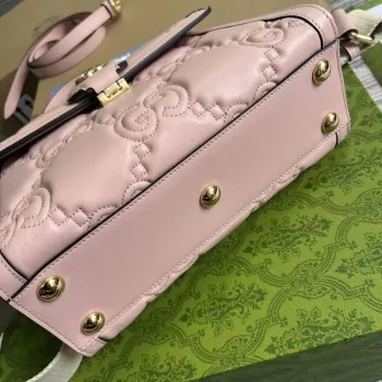 Gucci 736877 GG Matelassé Kabelka Růžová
