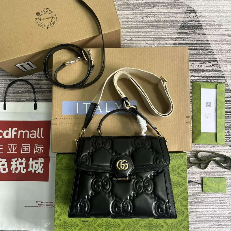 Gucci 736877 GG Matelassé Kabelka Černá