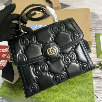 Gucci 736877 GG Matelassé Kabelka Černá