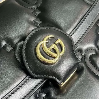 Gucci 736877 GG Matelassé Kabelka Černá