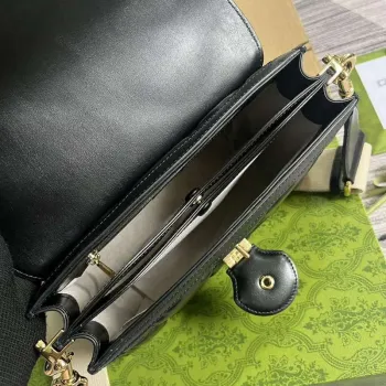 Gucci 736877 GG Matelassé Kabelka Černá