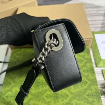 Gucci 739722 Petite GG Mini Ramenní Taška Černá