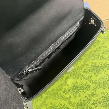 Gucci 739722 Petite GG Mini Ramenní Taška Černá