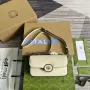 Gucci 739722 Petite GG Mini Kabelka přes rameno Bílá