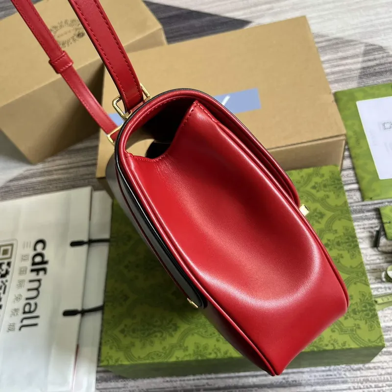 Gucci 740988 Koni inspirovaná taška přes rameno Modrá a červená