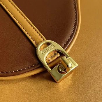 Gucci 740988 Kůň inspirovaná kabelka přes rameno Cuir a hnědá