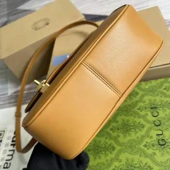 Gucci 740988 Kůň inspirovaná kabelka přes rameno Cuir a hnědá