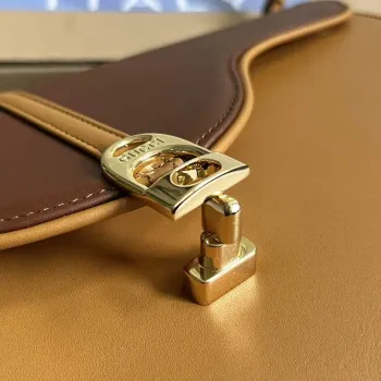 Gucci 740988 Kůň inspirovaná kabelka přes rameno Cuir a hnědá