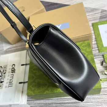 Gucci 740988 Kůň inspirovaná kabelka přes rameno Černá