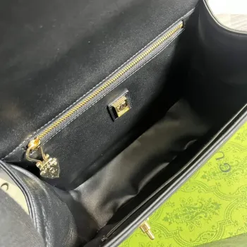 Gucci 740988 Kůň inspirovaná kabelka přes rameno Černá