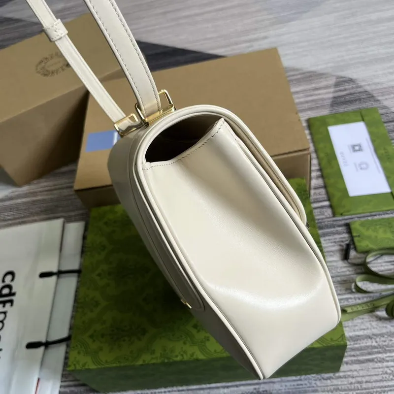 Gucci 740988 Koni inspirovaná kabelka přes rameno Bílá