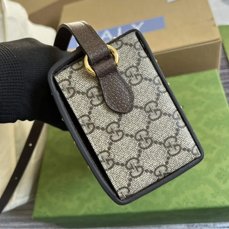 Gucci 678460 GG Mini Taška Hnědá