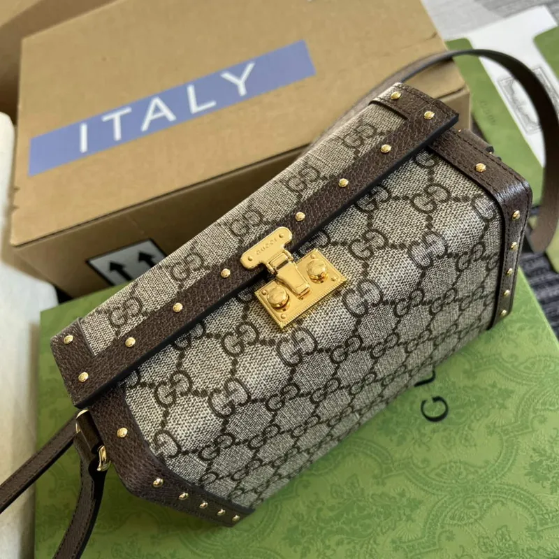 Gucci 678460 GG Mini Taška Hnědá