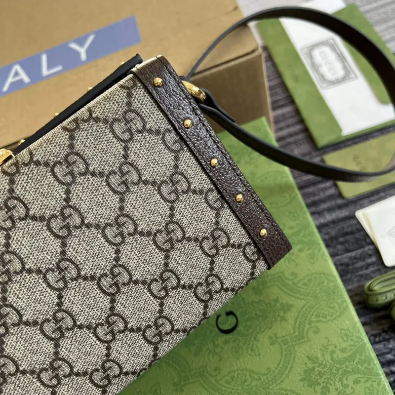 Gucci 678460 GG Mini Taška Hnědá