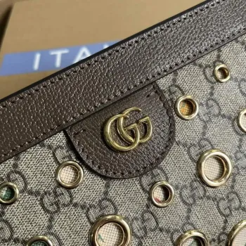 Gucci 503877 Ophidia GG malá ramenní taška hnědá