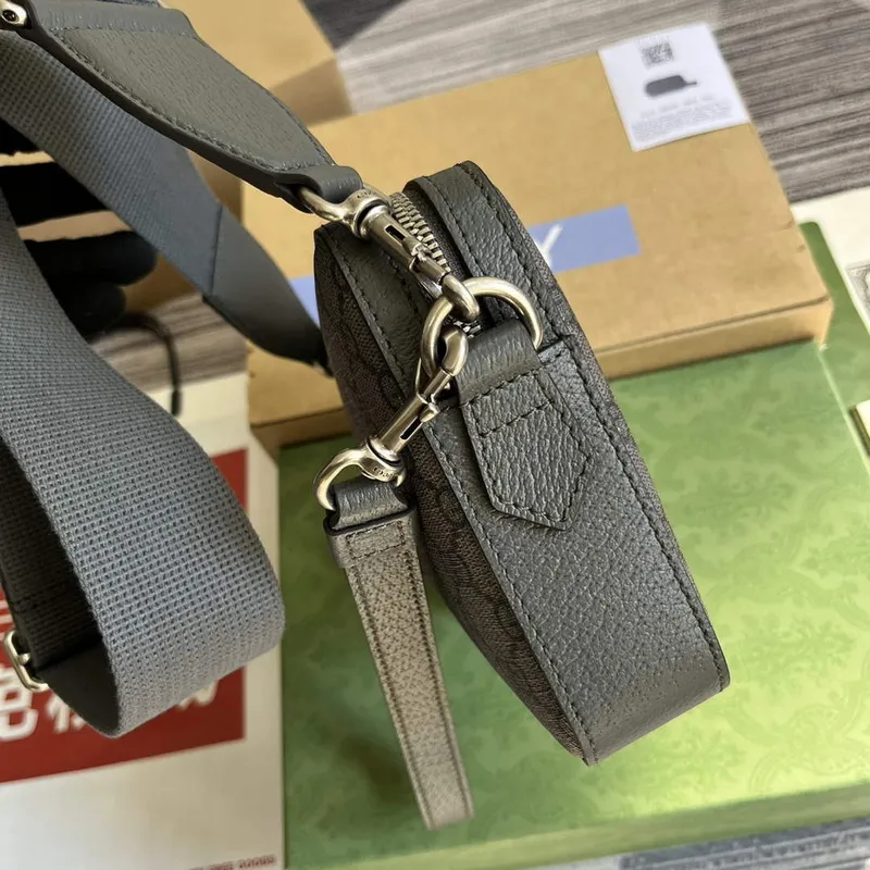 Gucci 699439 Ophidia GG ramenní taška Šedá