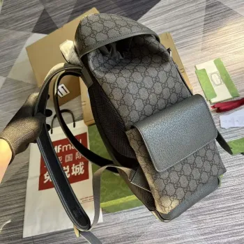 Gucci 598140 Ophidia GG střední batoh Šedý