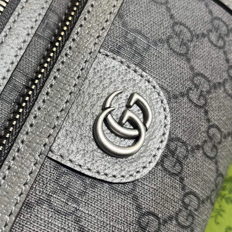 Gucci 733868 Ophidia Pásková taška Šedá