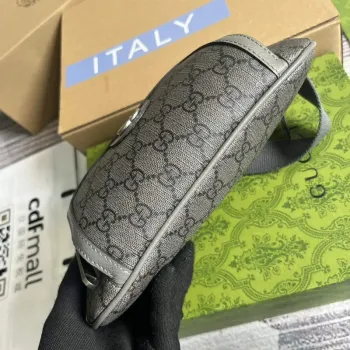 Gucci 733868 Ophidia Pásková taška Šedá