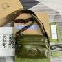 Gucci 725696 Kabelka přes rameno s tónovým Double G Zelená