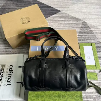Gucci 725701 Malá taška přes rameno s tónovým Double G Černá